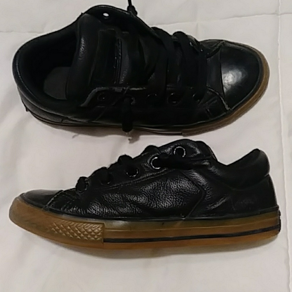 Boys leather converse all stars